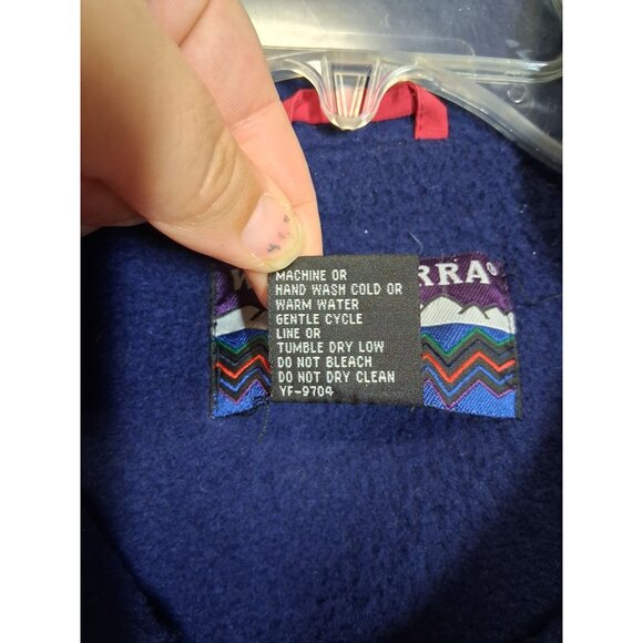 VTG White Sierra Windbreaker Fleece Lined Outdoor Casual Y2K Red Mens Size Large - Picture 7 of 7